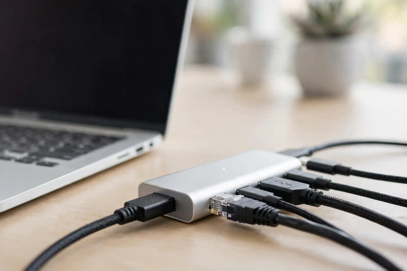 Styled product image of Anker 341 USB-C Hub 7-in-1